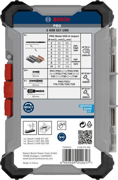 Bosch Accessories 2608521U80 2608521U80 Werkzeugset