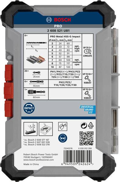 Bosch Accessories 2608521U81 2608521U81 Werkzeugset