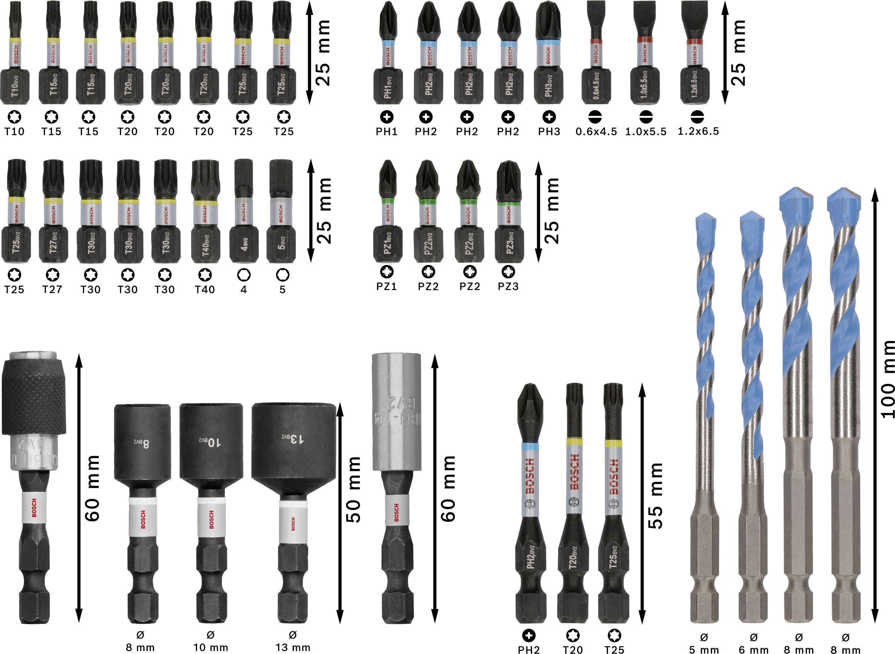 Bosch Accessories 2608521U85 2608521U85 Werkzeugset