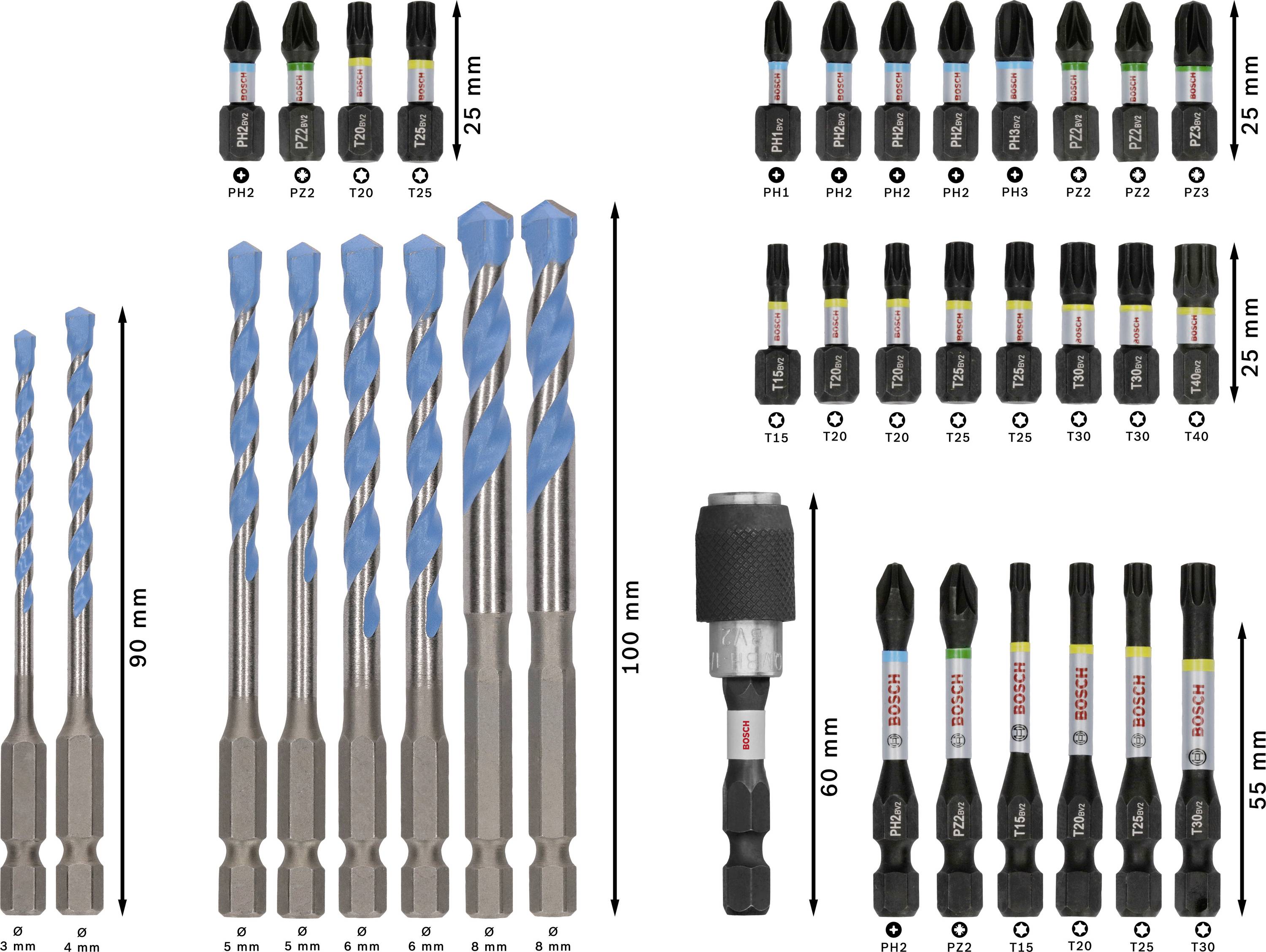 Bosch Accessories 2608522518 2608522518 Werkzeugset