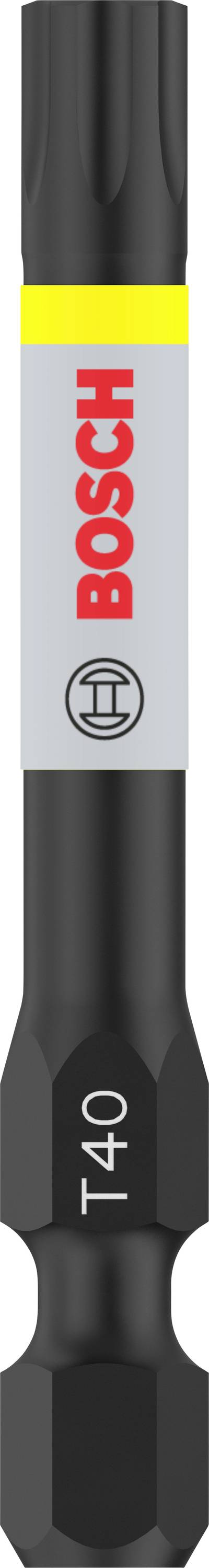 Schwarzer Bosch-Bit mit gelbem Ring und der Aufschrift 'T40'. Verwendet für Schraubarbeiten.
