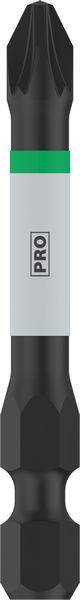 Schrauberbit mit schwarzer Spitze und grauem Mittelteil. Aufschrift 'PRO' auf dem grauen Abschnitt.