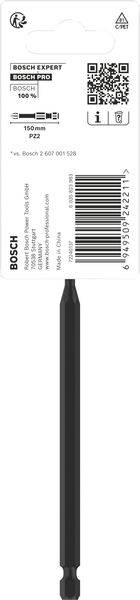Schwarzer Bosch Expert Schraubendreherbit Phillips PH2 mit 100mm Länge. Verpackung zeigt Herstellerlogo, Barcode und QR-Code.