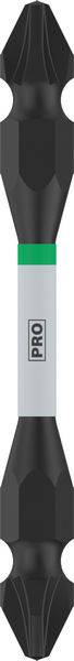 Ein schwarzer Bithalter mit der Aufschrift 'PRO' in der Mitte. Oben und unten sind die Bitköpfe abgebildet.