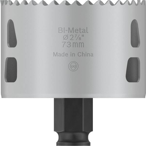 Graue Lochsäge mit Aufschrift 'BI-Metal Ø2½