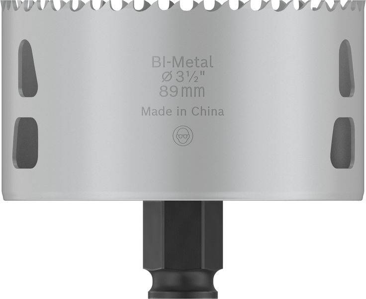 Metall-Lochsäge, 89 mm Durchmesser, mit Aufschrift 'BI-Metal Ø 3½