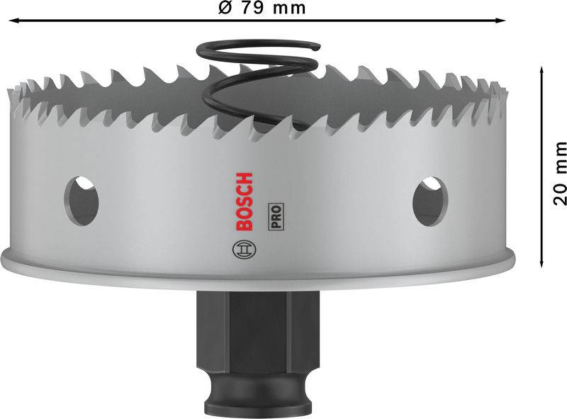 Kreissägeblatt von Bosch mit einem Durchmesser von 79 mm und einer Höhe von 20 mm. Verwendet für präzise Schneidarbeiten.