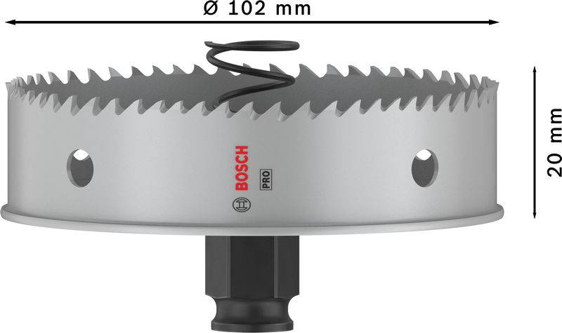 Metallsägeblätter mit einem Durchmesser von 102 mm und einer Höhe von 20 mm, geeignet für präzises Bohren in Materialien.