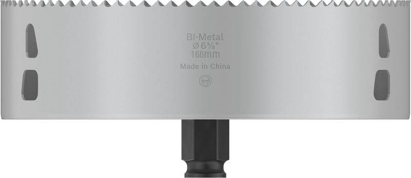 Rundes Sägeblatt aus Metall mit Zahnkante, Aufschrift: 'Bi-Metal 6 5/8