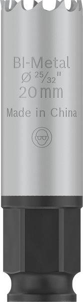 Metallbohrer mit Bi-Metall-Konstruktion, Durchmesser 20 mm, hergestellt in China.