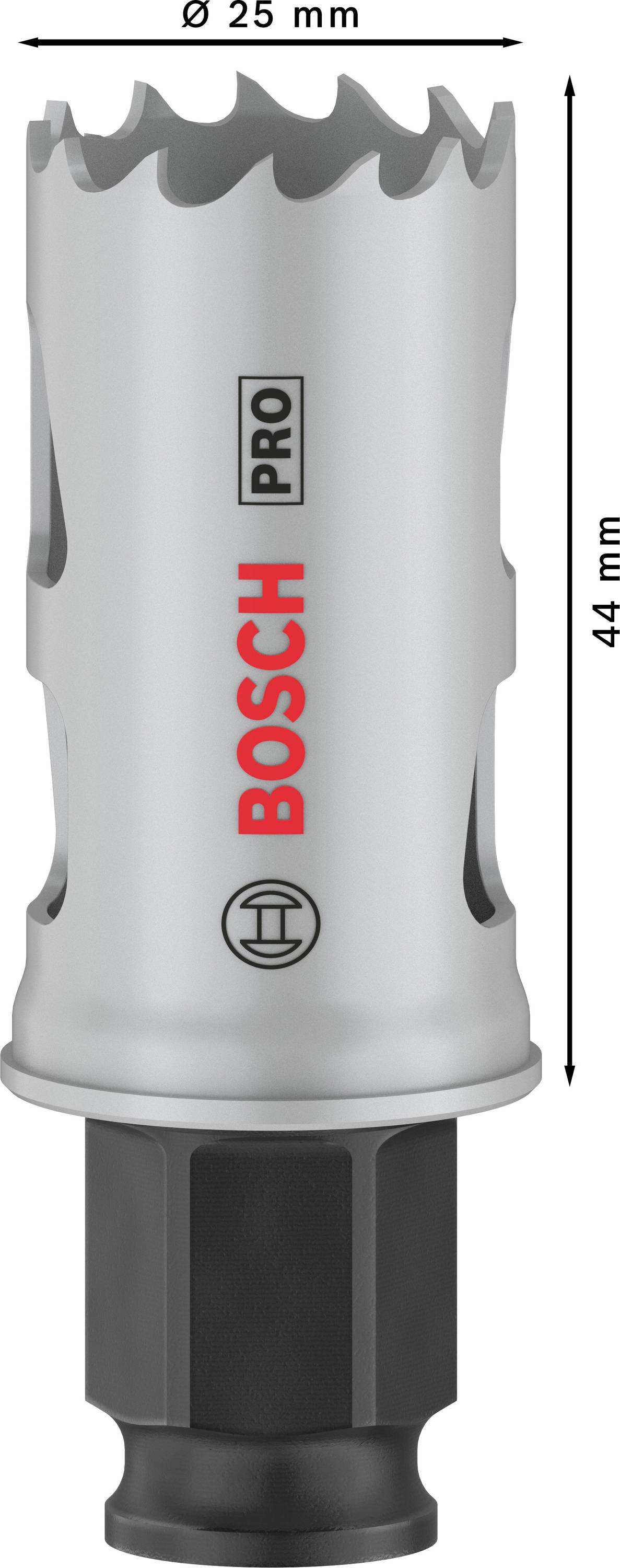 'Bosch Pro' Lochsäge, Durchmesser 25 mm, Länge 44 mm.