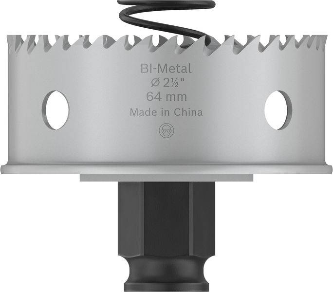 Sägekrone aus Bi-Metall, 64 mm Durchmesser, Aufschrift 'BI-Metal Ø 2½