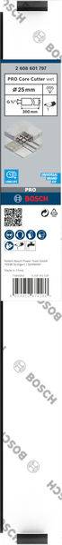 Verpackungsetikett für Bosch Kreissägeblätter. Zeigt das Modell 'Standard for Wood'. Enthält QR-Code, Produktnummer und Strichcode.
