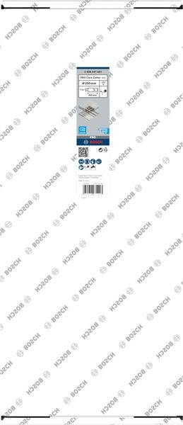 Verpackung eines Bosch-Schraubenbits für Metallbearbeitung, mit Aufschrift 'Impact Control' und Piktogrammen zur Anwendungsvielfalt.