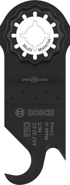 Multifunktionssägeblatt Bosch Pro Starlock für verschiedene Materialien, Modell ASZ 32 SC, Hergestellt in China.