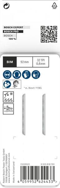 Bosch Accessories 2608655094 PRO Metal thin T121GFC Stichsägeblatt, 92 mm, 2-tlg. 2St.