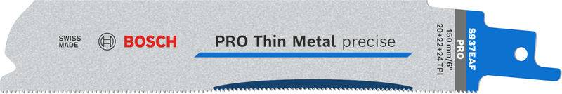 Bosch Accessories 2608658988 PRO Thin Metal precise S937EAF Blatt, 1,1 x 25 x 150 mm, 5-tlg. 5St.