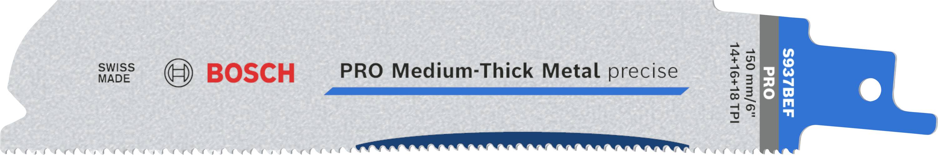 Bosch Accessories 2608658992 PRO Medium-Thick Metal precise S937BEF Blatt, 1,1 x 25 x 150 mm, 25-tl