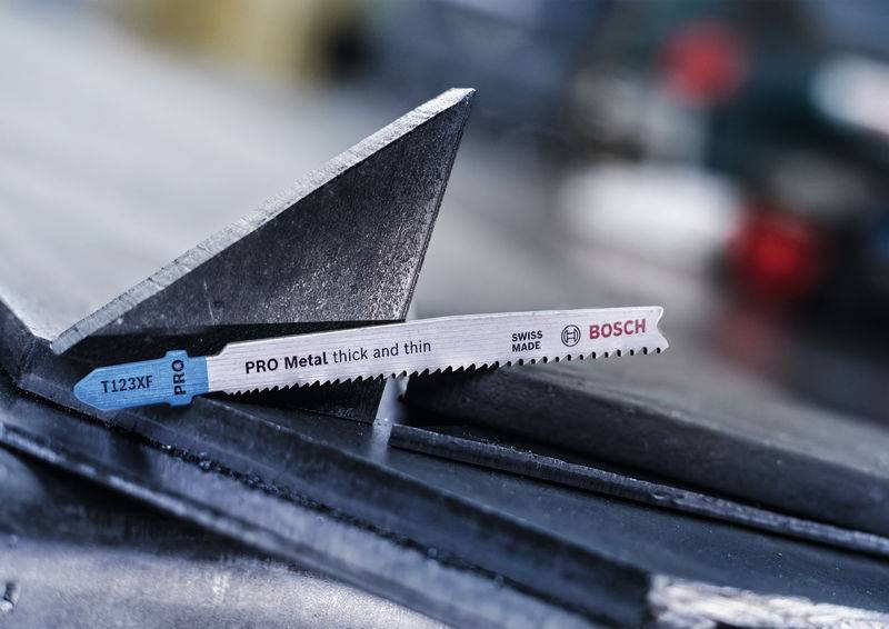 Bosch Accessories 2608655100 PRO Metal thick and thin T123XF Stichsägeblatt, 100 mm, 2-tlg. 2St.