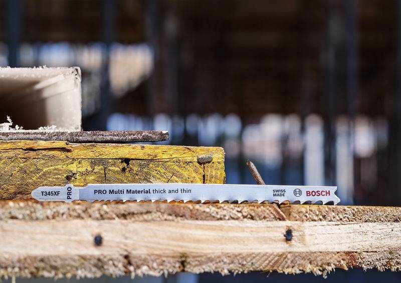 Bosch Accessories 2608655101 PRO Multi Material thick and thin T345XF Stichsägeblatt, 132 mm, 2-tlg. 2St.