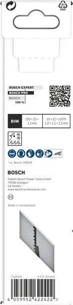 Bosch Accessories 2608658997 PRO Thick Metal precise S937HBF Blatt, 1,1 x 25 x 150 mm, 5-tlg. 5St.