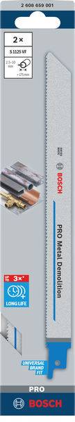 Bosch Accessories 2608659001 PRO Metal Demolition S1125VF Blatt, 1,25 x 19 x 225 mm, 2-tlg. 2St.