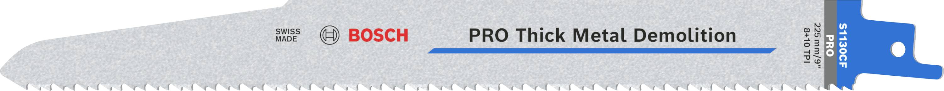 Bosch Accessories 2608659003 PRO Thick Metal Demolition S1130CF Blatt, 1,6 x 22 x 225 mm, 100-tlg. 100St.