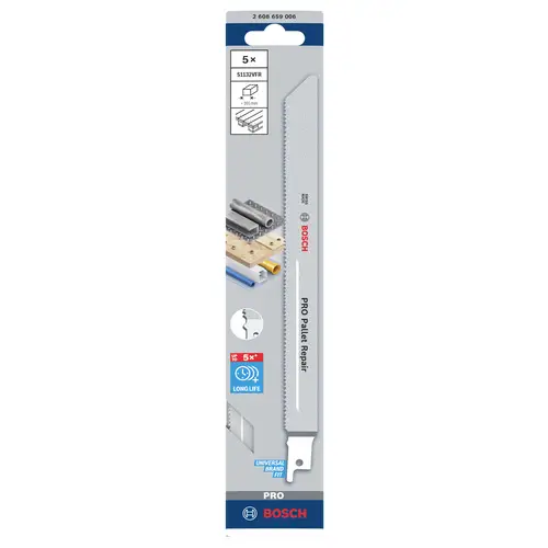 Bosch Accessories 2608659006 PRO Pallet Repair S1132VFR Blatt, 0,9 x 19 x 225 mm, 5-tlg. 5St. Bosch Accessories 2608659006 PRO Pallet Repair S1132VFR Blatt, 0,9 x 19 x 225 mm, 5-tlg. 5St.