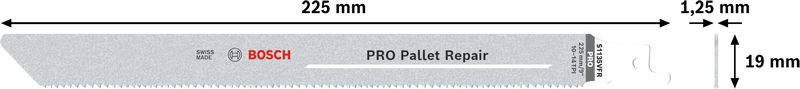 Bosch Accessories 2608659008 PRO Pallet Repair S1135VFR Blatt, 1,25 x 19 x 225 mm, 5-tlg. 5 St.