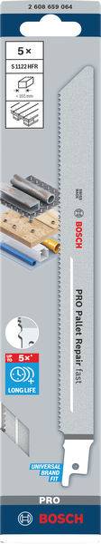 Bosch Accessories 2608659064 PRO Pallet Repair fast S1122HFR Blatt, 0,9 x 19 x 225 mm 5St.