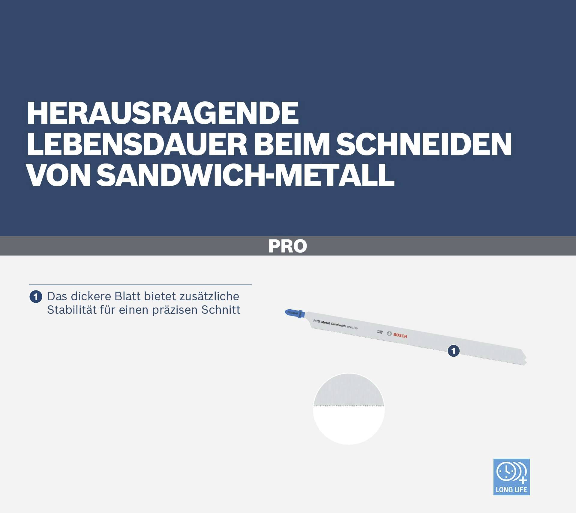 Bosch Accessories 2608655115 PRO Metal Sandwich T1018AFP Stichsägeblatt, 250 mm, 5-tlg. 5St.