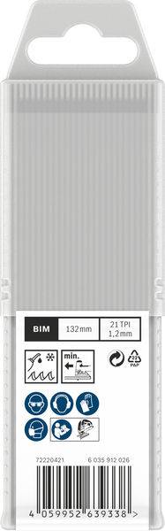 Bosch Accessories 2608655126 PRO Metal Pipes and Profiles T321AF Stichsägeblatt, 132 mm, 25-tlg. 25 St.