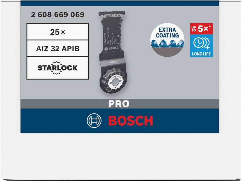 'Bosch' Starlock Pro Aufsatz, Artikelnummer 2 608 669 069, 25x AIZ 32 APIB für Langlebigkeit mit extra Beschichtung.