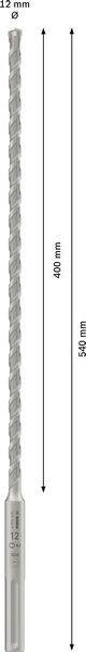Bohrer mit einer Länge von 460 mm und einem Durchmesser von 12,5 mm, geeignet für tiefes Bohren.