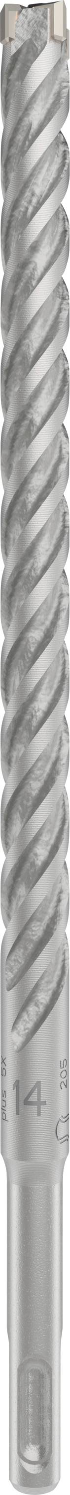 Ein silberner, zylindrischer Bohrer mit spiraligen Rillen, geeignet für Metallbearbeitung.