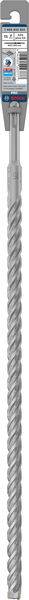 Ein grauer Betonbohrer mit einer blauen und roten Verpackung. Geeignet für SDS-plus Maschinen, 10 mm Durchmesser, 200 mm Länge.