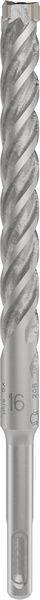 Grauer, spiraliger Bohrer mit SDS-Aufnahme. Geeignet für Beton- und Steinbohrungen.