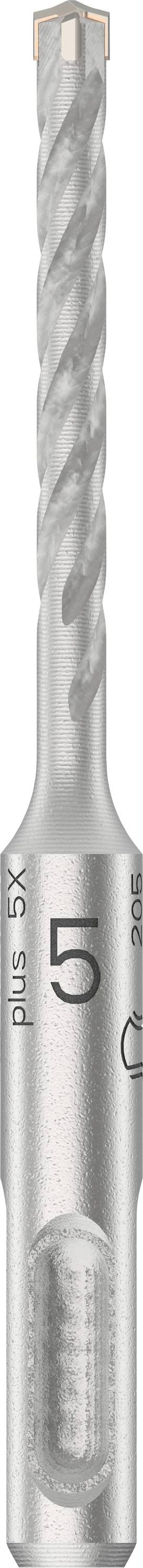 Metallbohrer mit spiralförmigen Rillen und einer aufgedruckten Zahl '5', verwendet für präzises Bohren in Metalloberflächen.