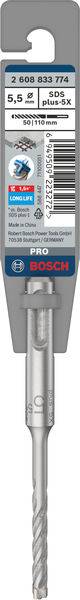 Bohrer von Bosch, SDS-plus, Größe 6,0 mm, für Beton. Verpackung zeigt Produktdetails und Barcode.