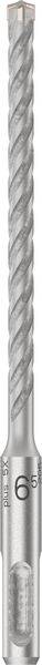 Ein silberner Bohrer mit spiralisierten Kanten, geeignet für Betonarbeiten.