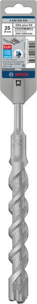 Bohrer von Bosch mit SDS plus, Durchmesser 25 mm. Verpackung zeigt Barcode und CE-Kennzeichnung. Geeignet für Betonbohrungen.