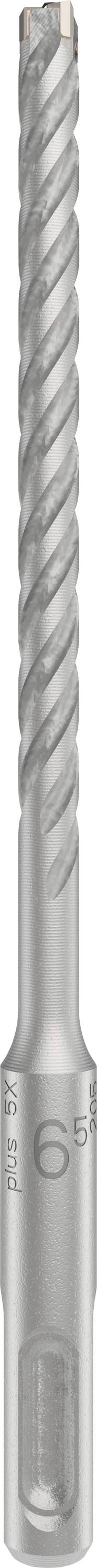 Bohraufsatz aus Metall mit spiralförmigen Rillen, geeignet für das Bohren in Beton oder Mauerwerk, mit einem SDS-Anschluss am Ende.