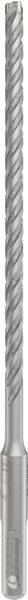 Silberner Metallbohrer mit spiralförmigen Rillen und glattem Schaft. Verwendet für das Bohren harter Materialien.