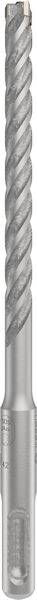 Ein silberner Bohrer mit einer spiralförmigen Riffelung, geeignet für Betonbohrungen, zeigt eine robuste und präzise Verarbeitung.