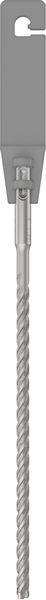 Ein grauer Bohrer mit spiralförmiger Spitze, geeignet für Betonbohrungen.
