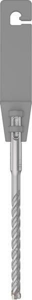 Grauer Bohrer mit spiraliger Spitze und SDS-Aufnahme.