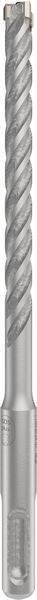 Ein silberner Bohrer mit spiralförmigen Rillen. Das Design ist für präzises Bohren in harte Materialien geeignet.