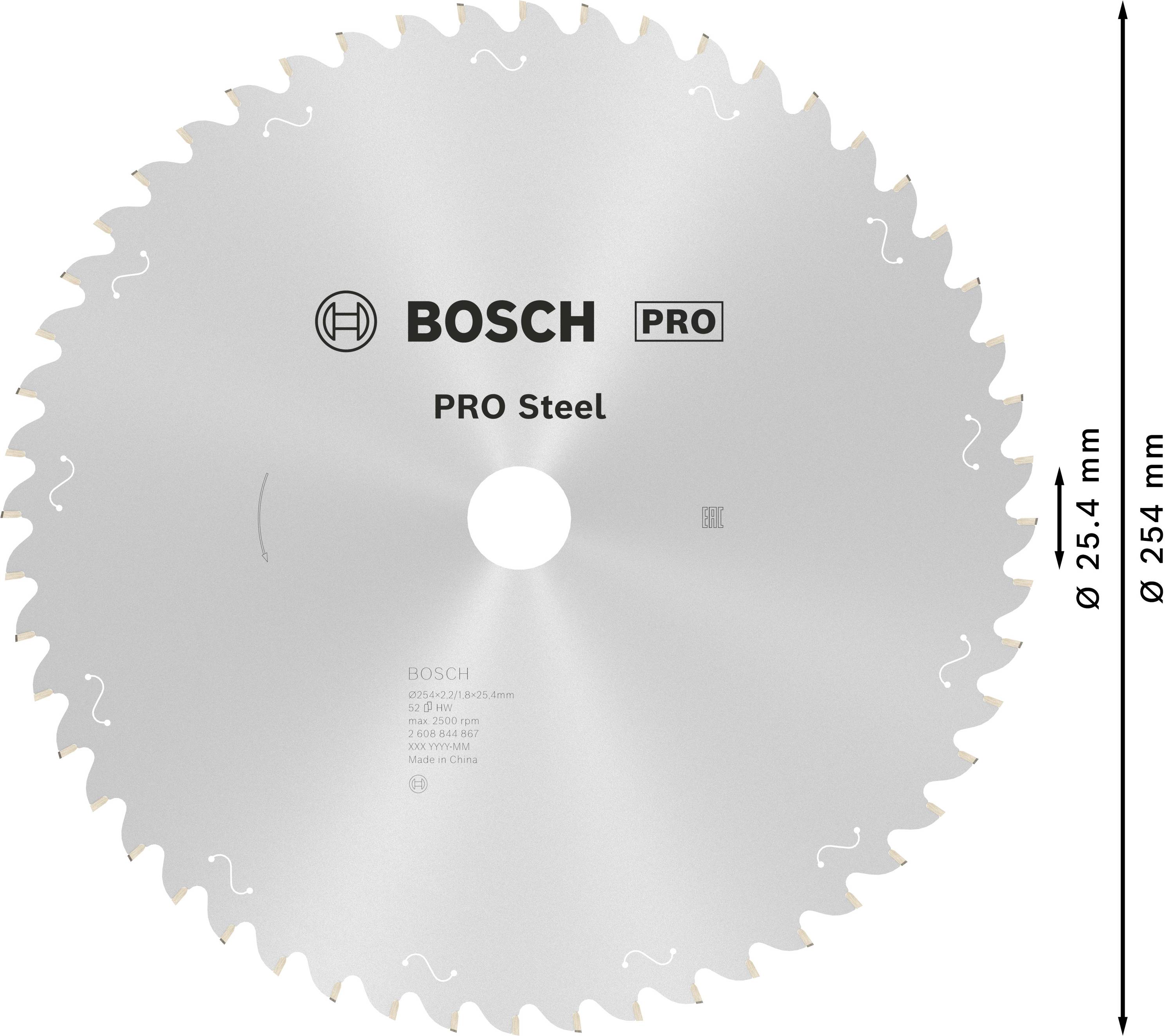 Bosch Accessories 2608844867 2608844867 Kreissägeblatt Zähneanzahl: 52 1 St.