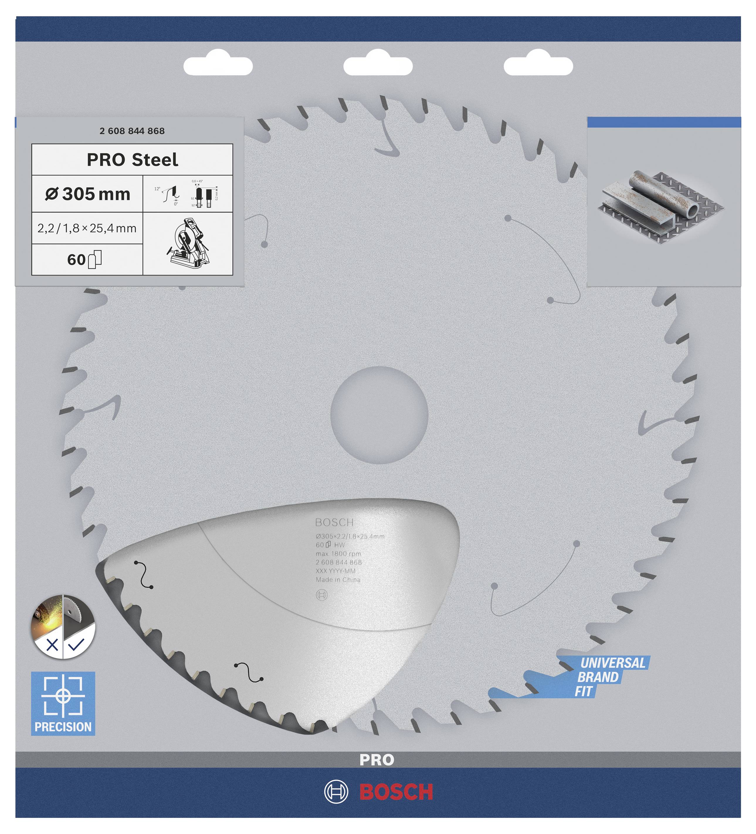 Bosch Accessories 2608844868 2608844868 Kreissägeblatt Zähneanzahl: 60 1St.