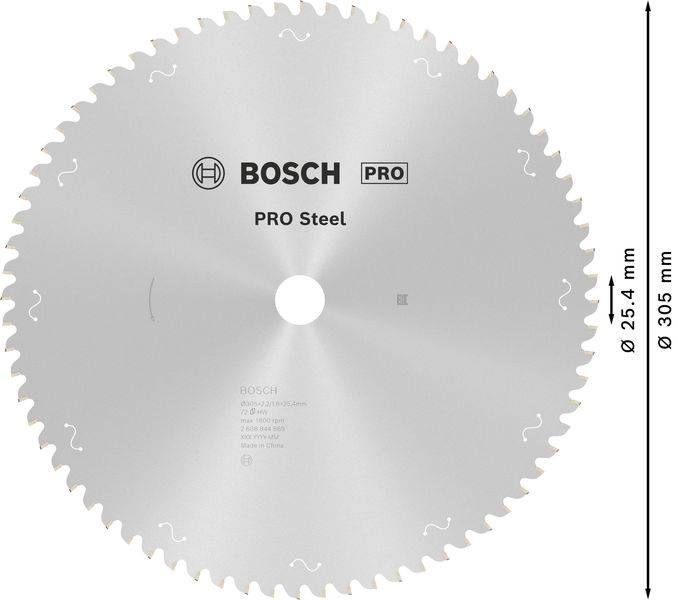 Bosch Accessories 2608844869 2608844869 Kreissägeblatt Zähneanzahl: 72 1St.